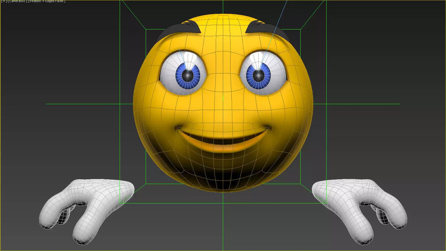 Smile 3d model of emoticon Low-poly 3D model_0