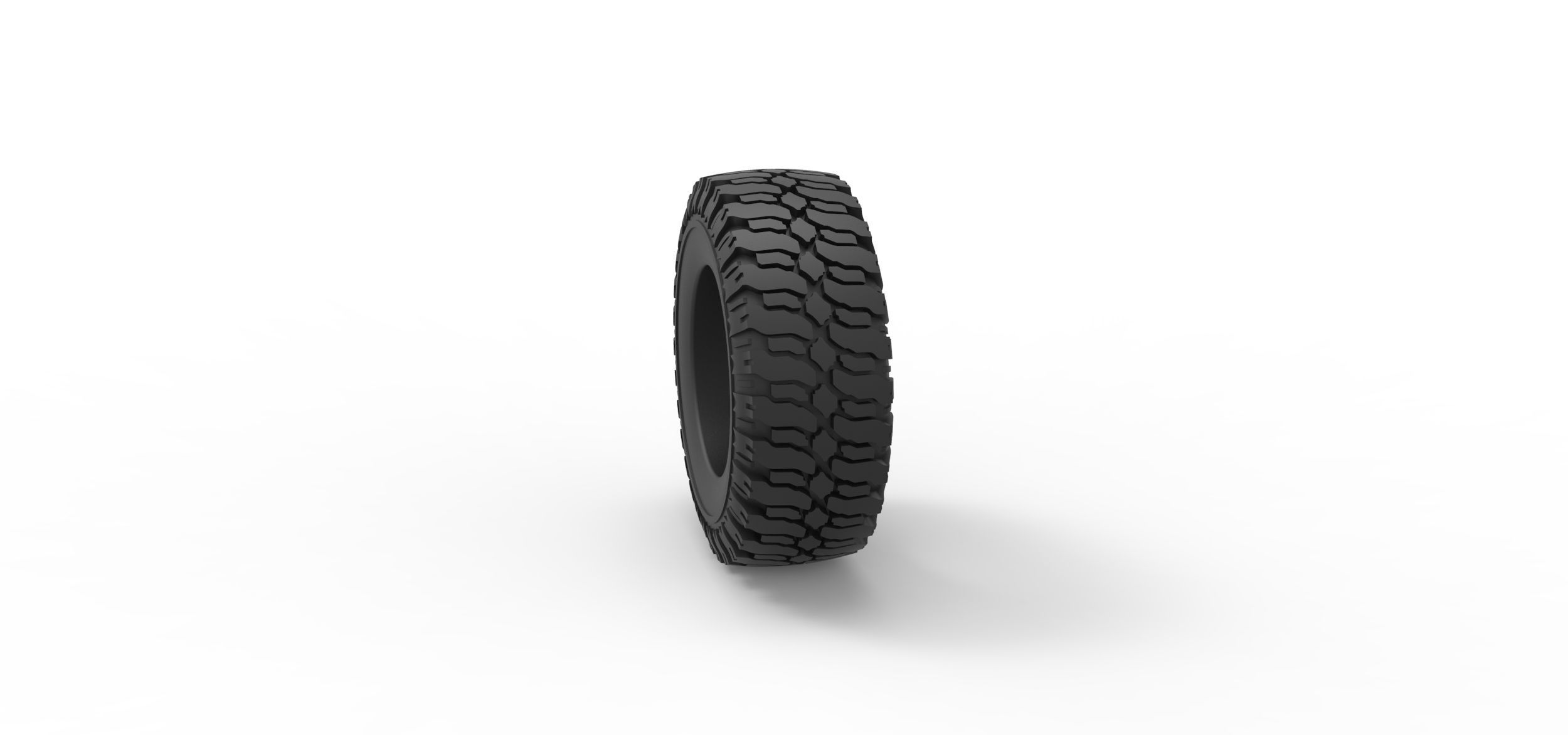 Offroad tire 110 Scale 1 to 25 3D print model_7