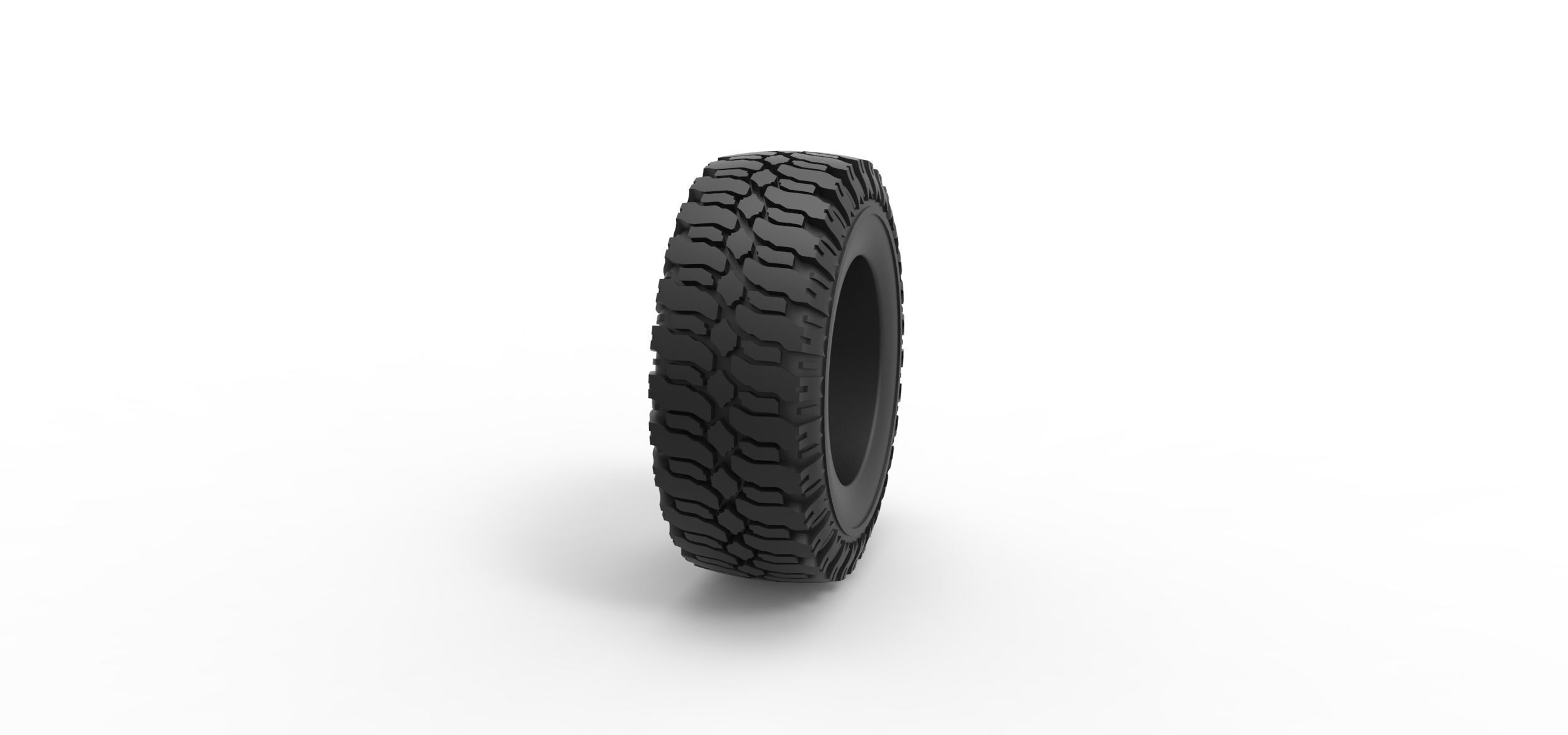 Offroad tire 110 Scale 1 to 25 3D print model_2