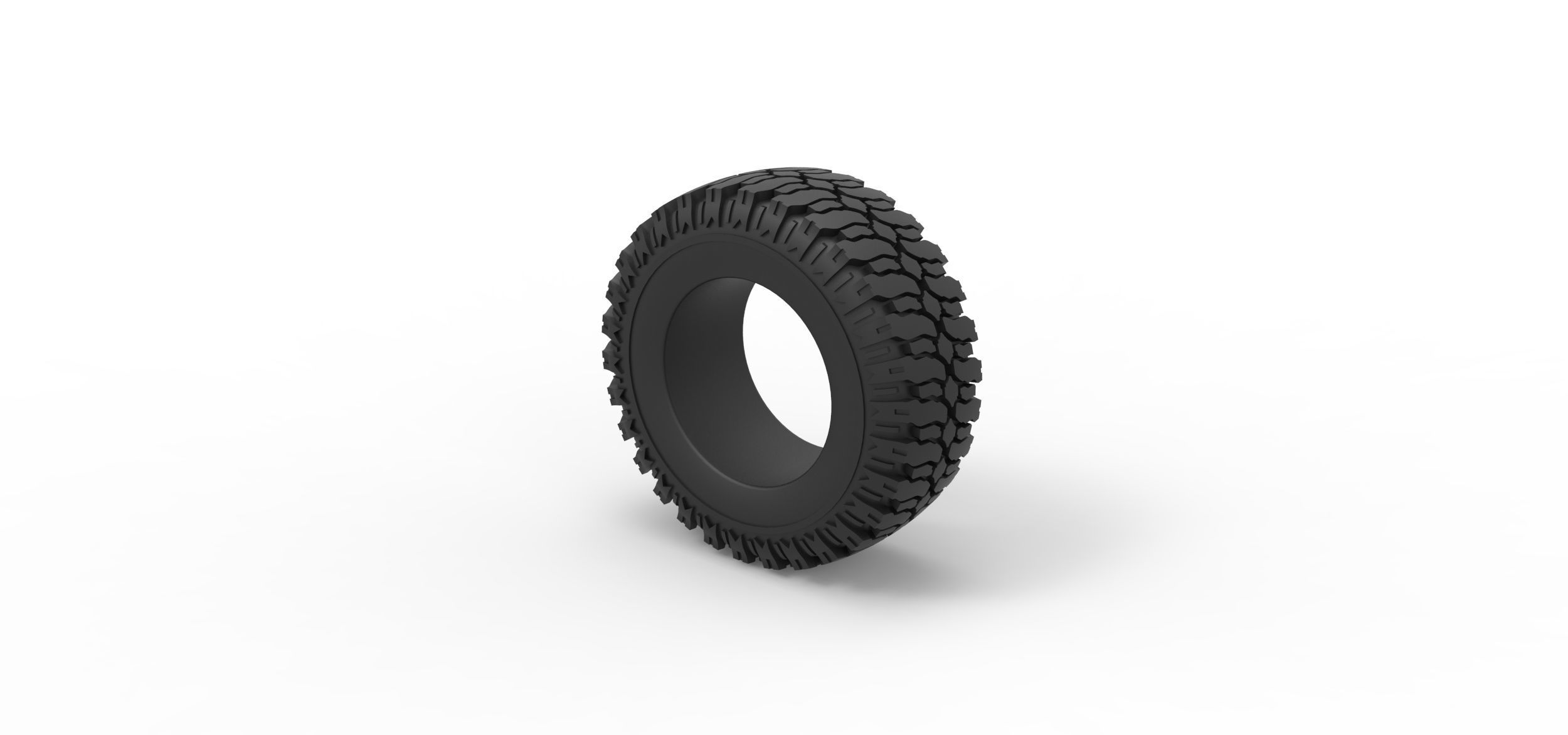 Offroad tire 110 Scale 1 to 25 3D print model_6