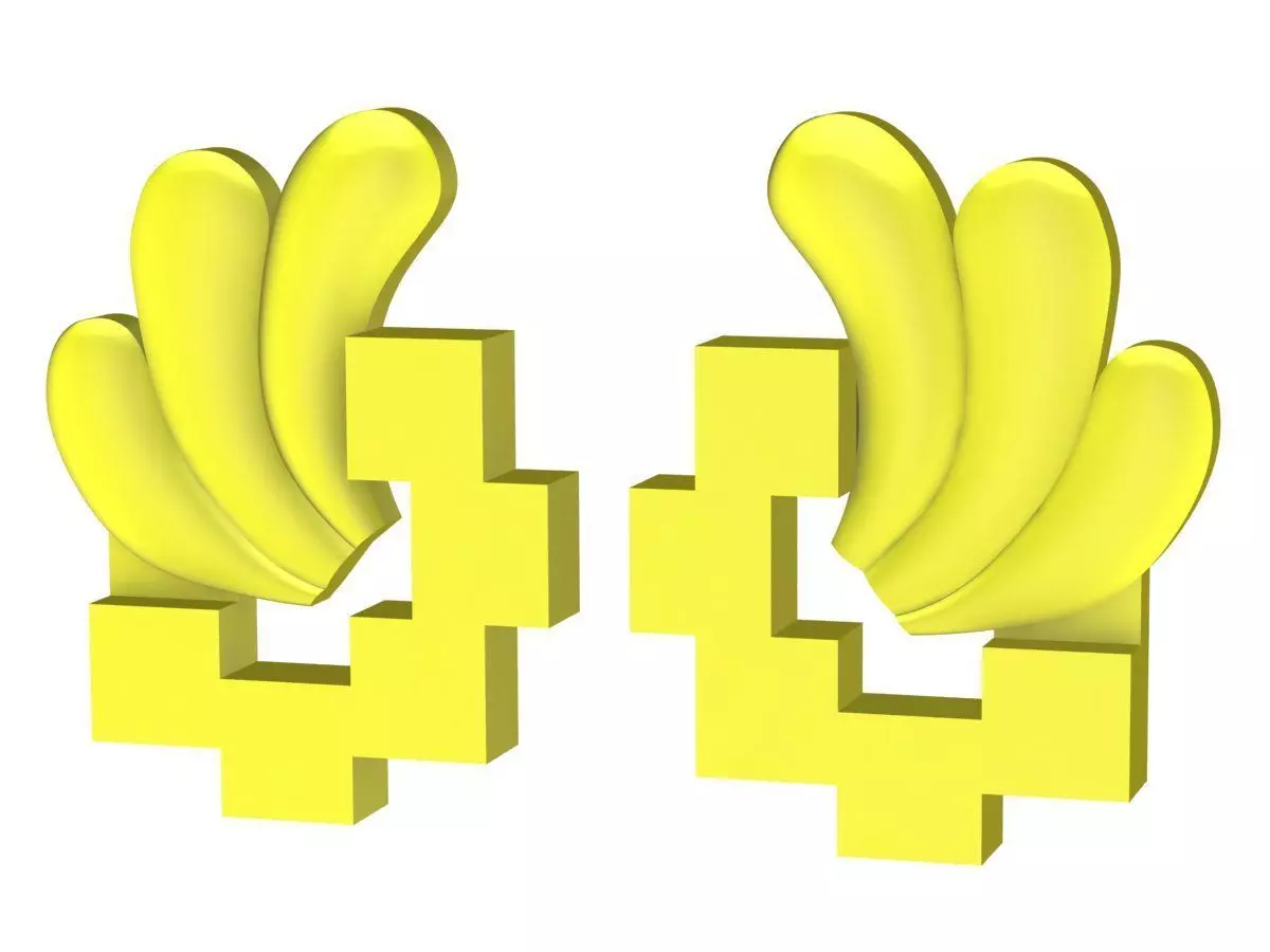 Modern Wing Stud Earring Design 6789 3D print model