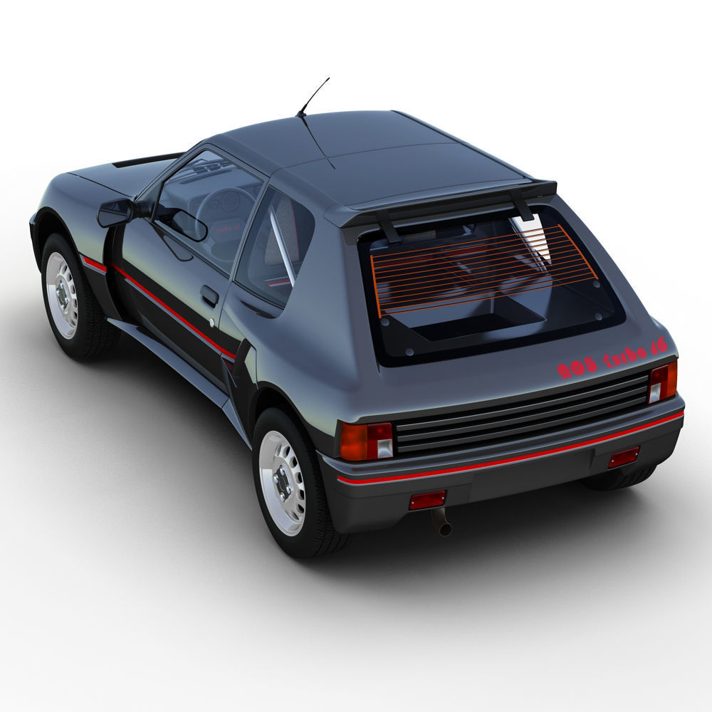 Peugeot 205 T16 3D model_8