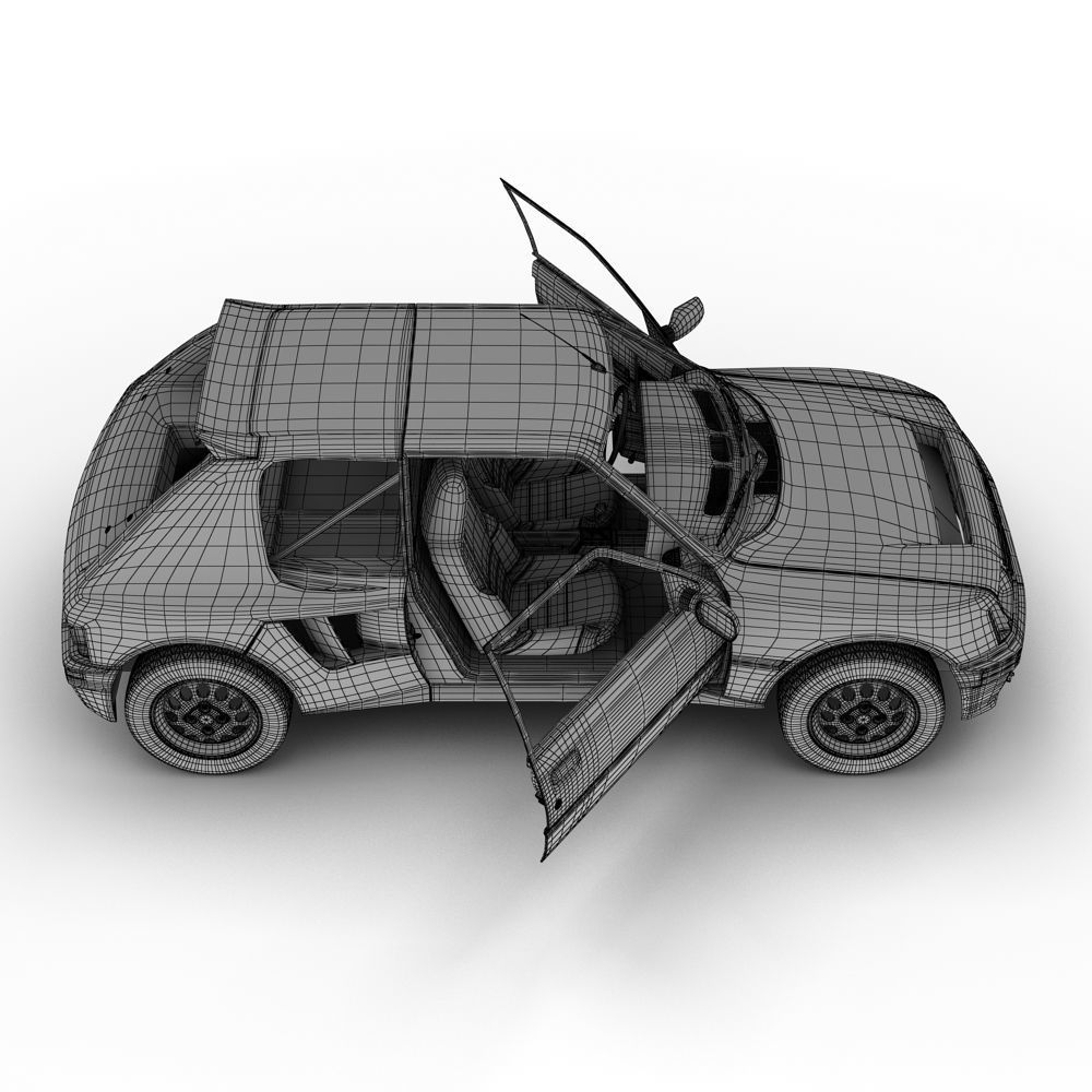 Peugeot 205 T16 3D model_3