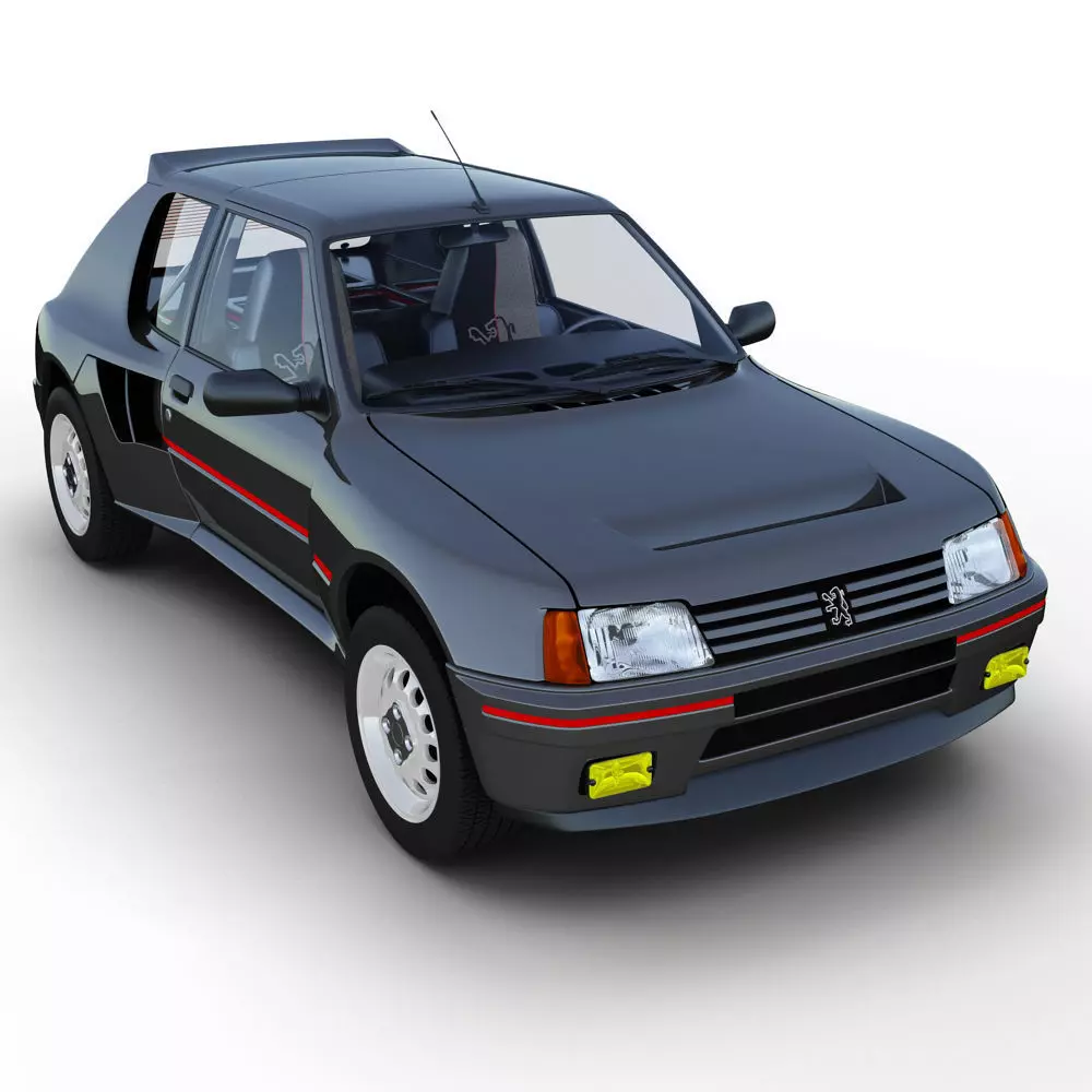 Peugeot 205 T16 3D model_0