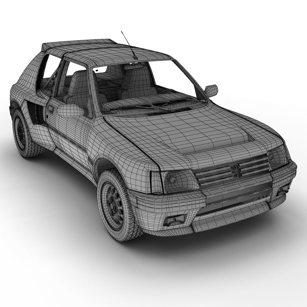 Peugeot 205 T16 3D model_1