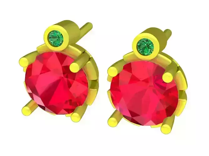 6791 Fashion Round Diamond Earrings