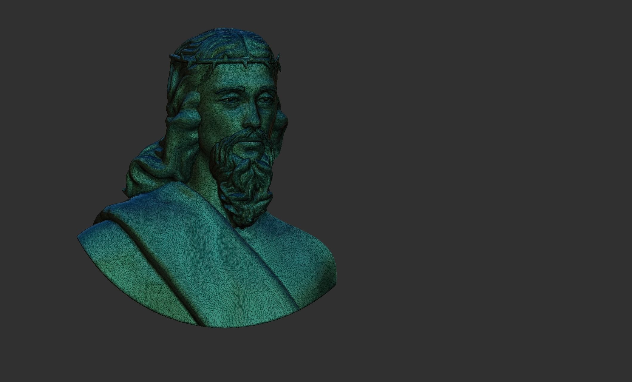 Jesus baserelief 3D print model_1