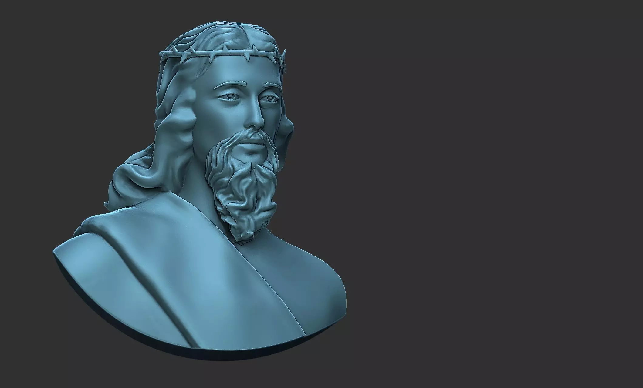 Jesus baserelief 3D print model_0