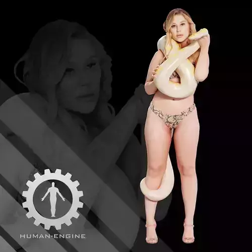 Female Scan - Woman Holding a Snake 17