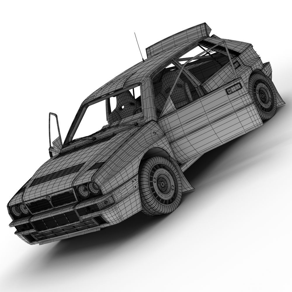 Lancia Delta Rally Car 3D model_11