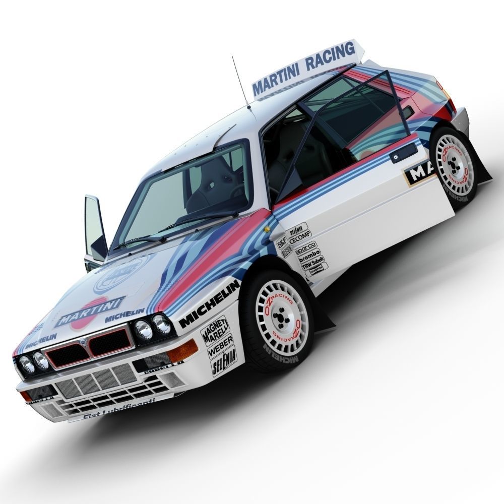 Lancia Delta Rally Car 3D model_10
