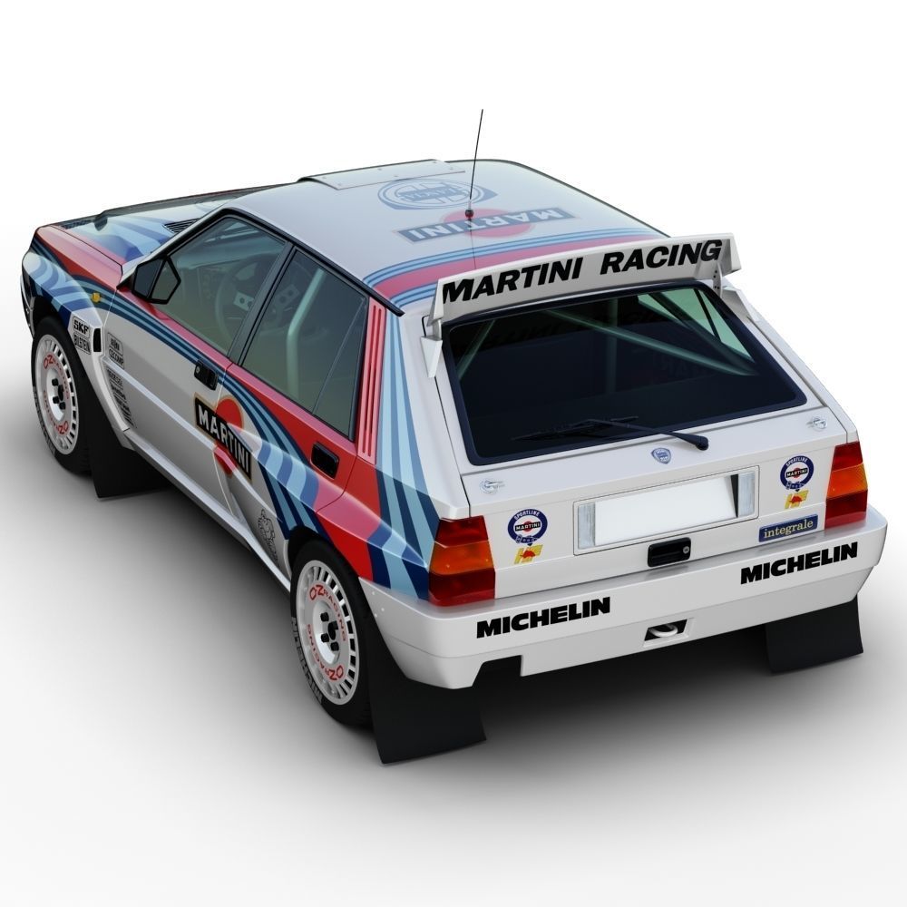 Lancia Delta Rally Car 3D model_8