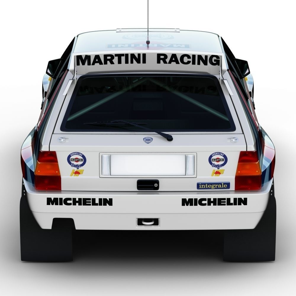 Lancia Delta Rally Car 3D model_6