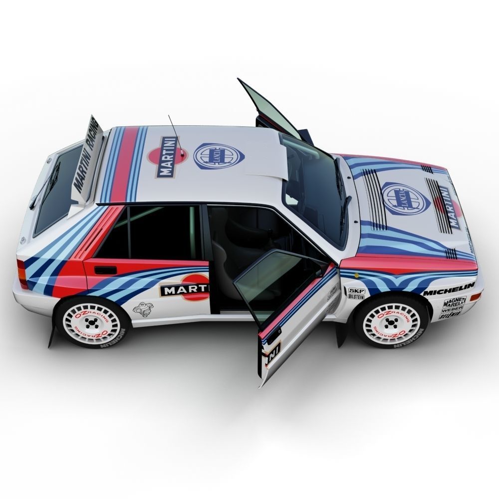 Lancia Delta Rally Car 3D model_2
