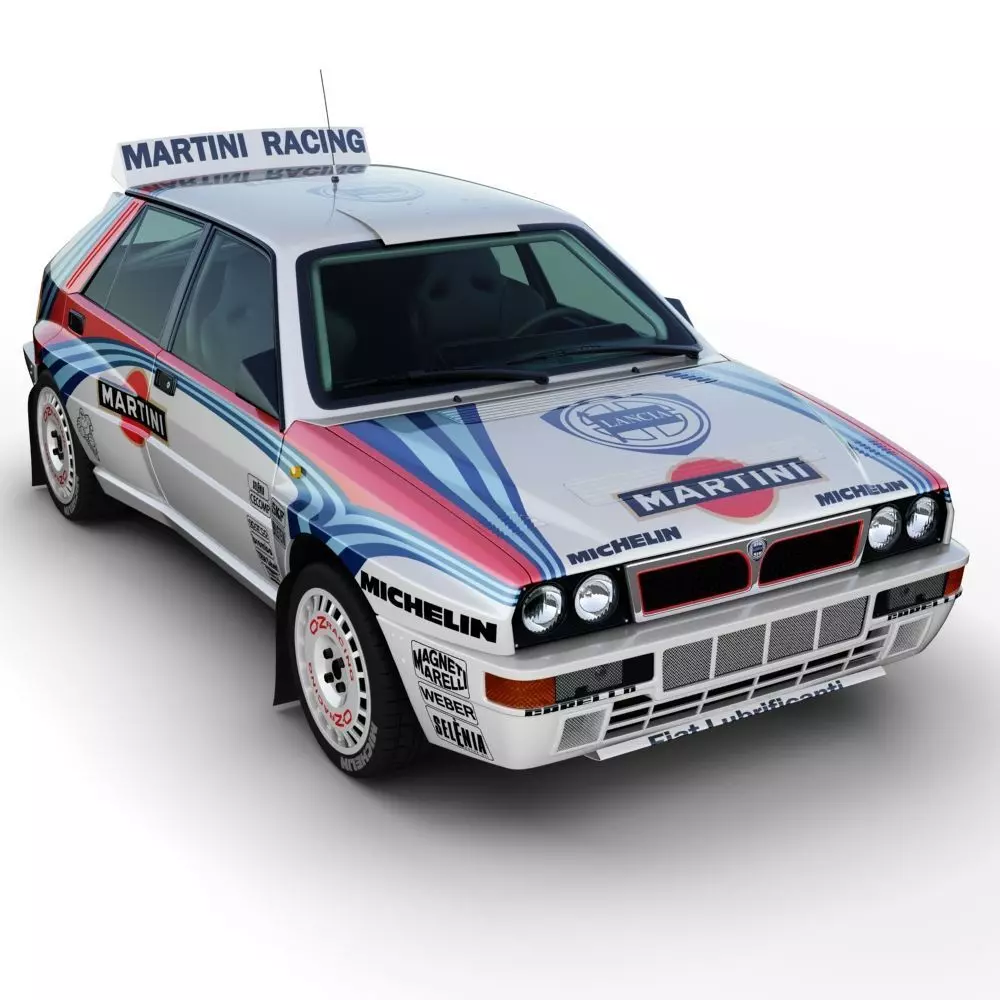 Lancia Delta Rally Car 3D model_0