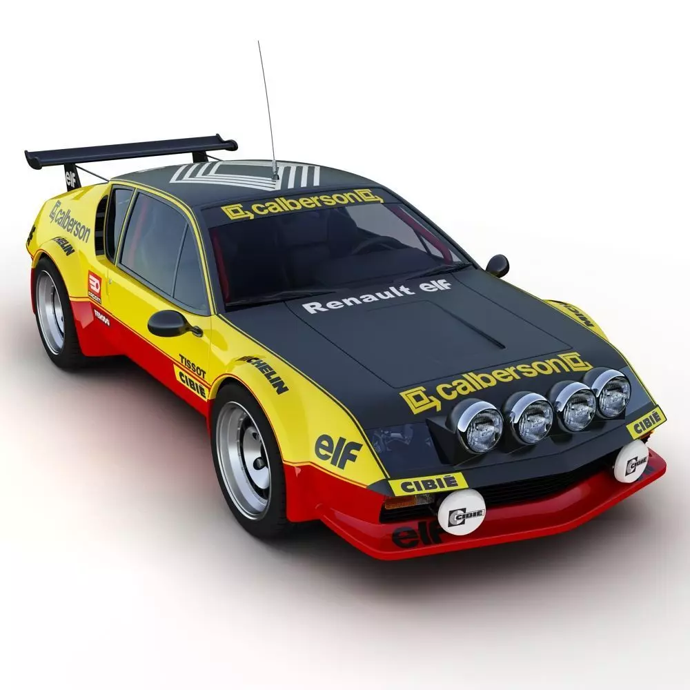 Renault Alpine A310 Rally Car 3D model