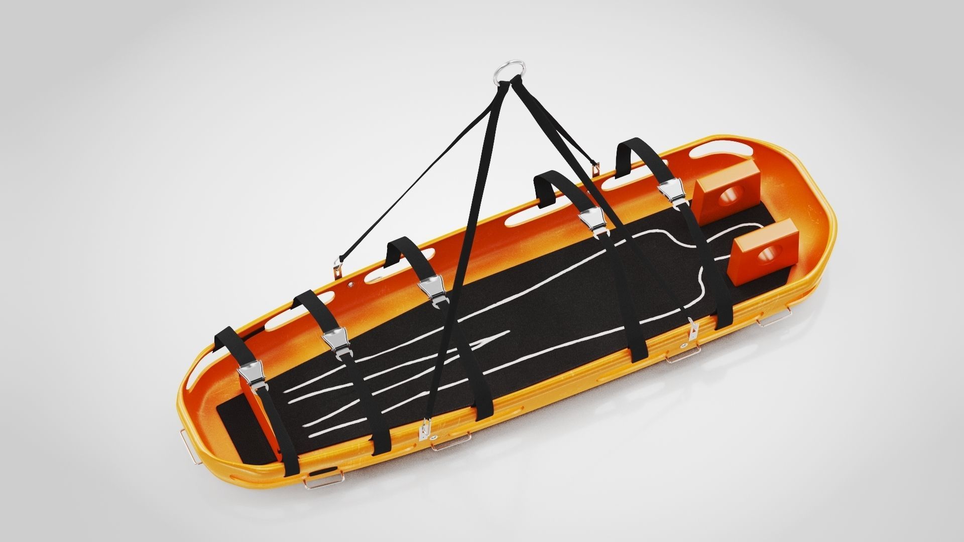 Helicopter Stretcher Low-poly 3D model_4