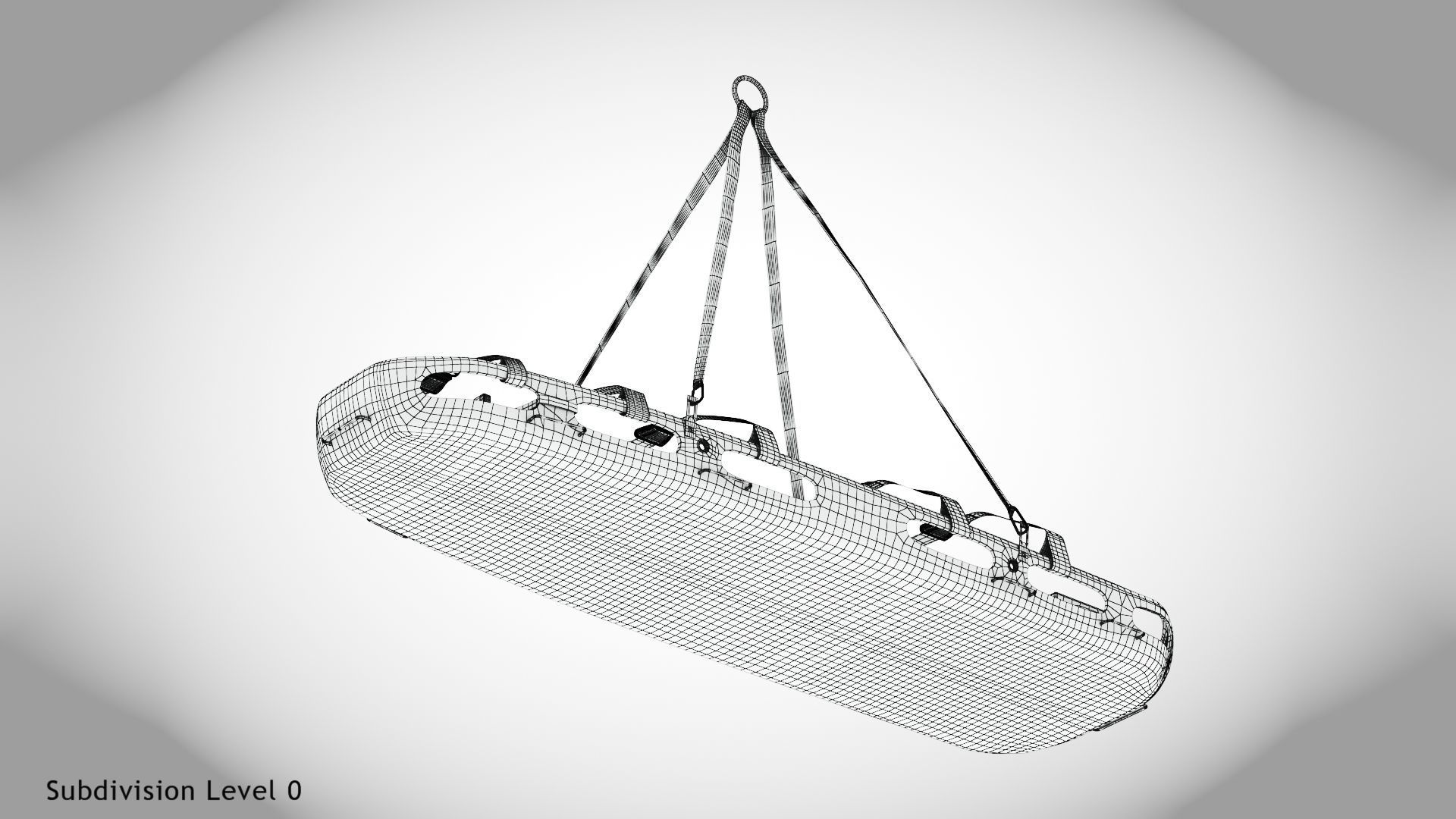 Helicopter Stretcher Low-poly 3D model_28
