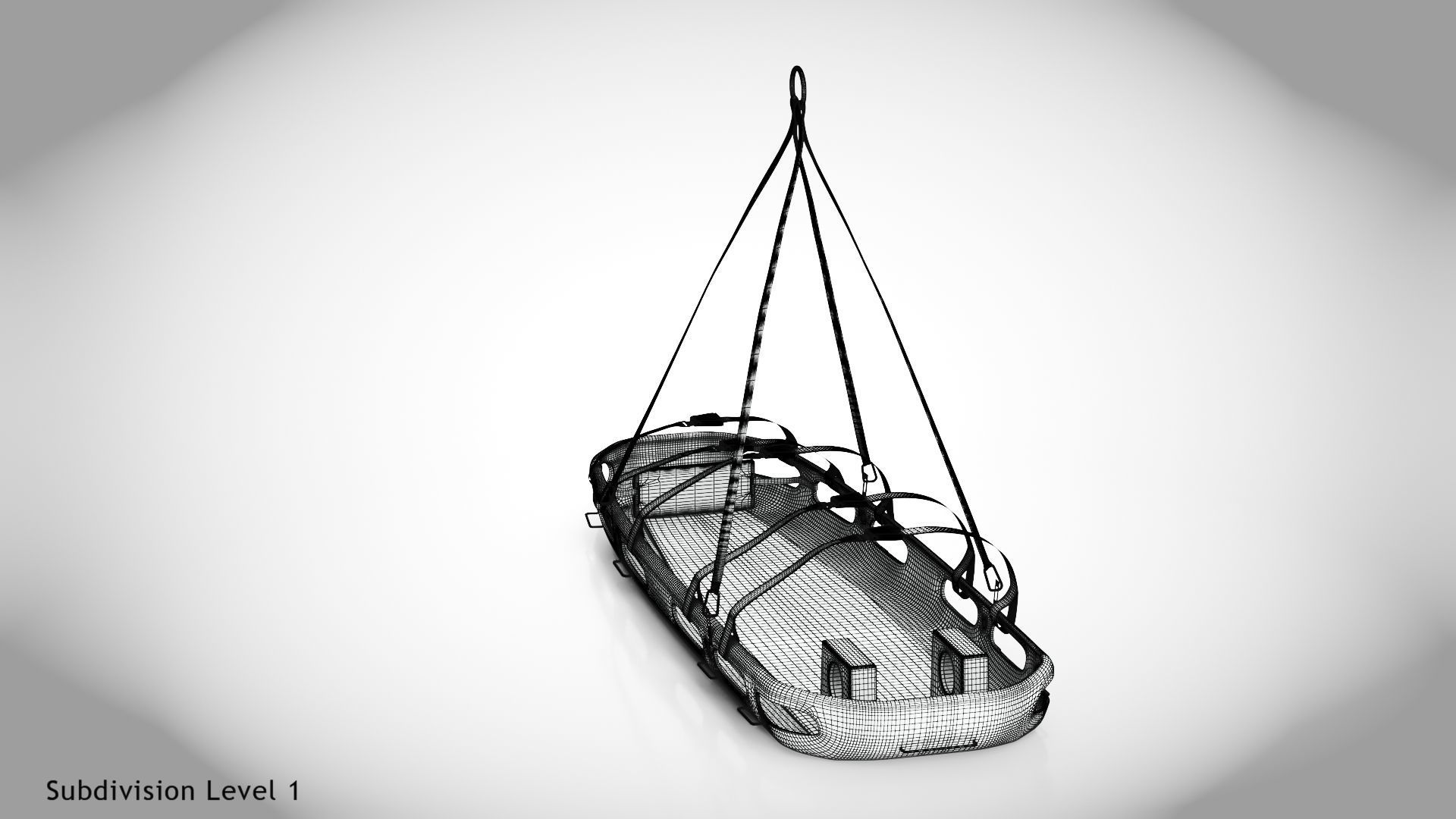 Helicopter Stretcher Low-poly 3D model_20