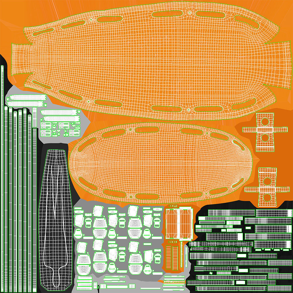 Helicopter Stretcher Low-poly 3D model_13