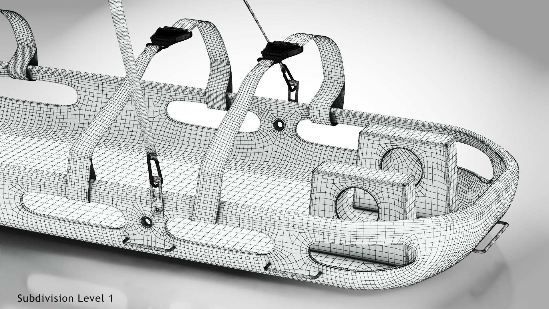 Helicopter Stretcher Low-poly 3D model_24