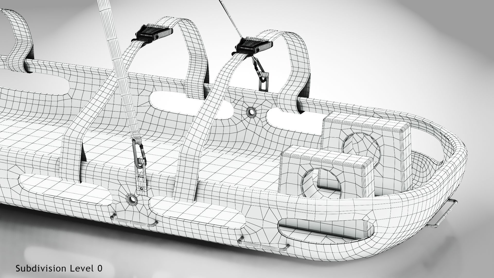 Helicopter Stretcher Low-poly 3D model_23