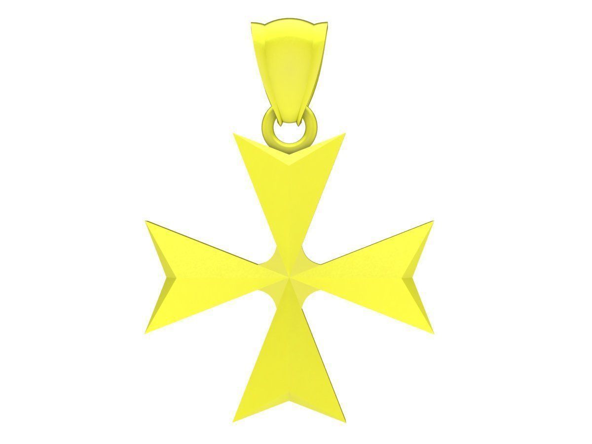 6799 Gold Cross Pendant 3D print model_5