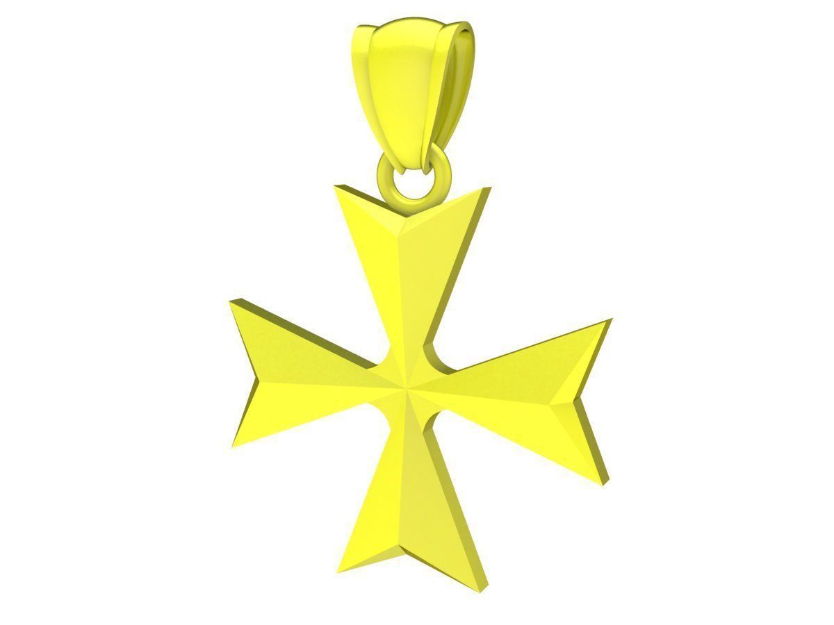 6799 Gold Cross Pendant 3D print model_1