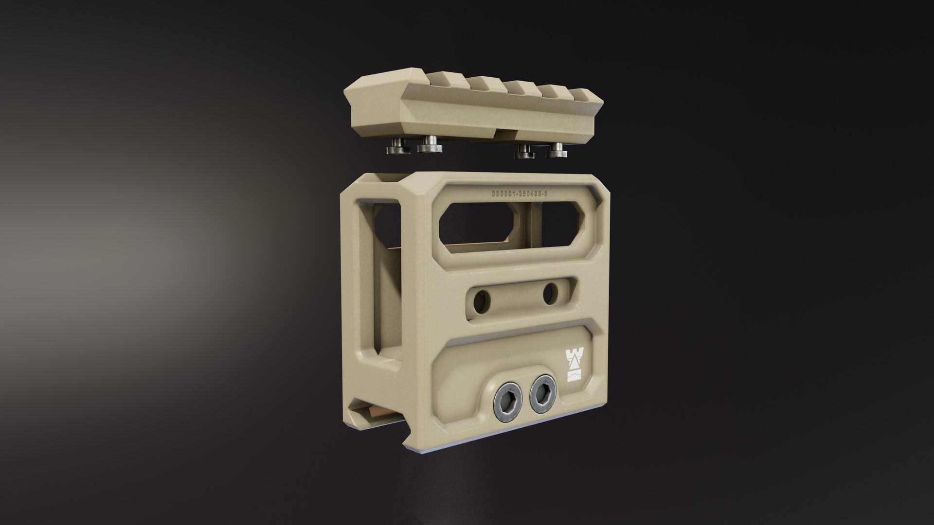 3D model Kastle Picatinny Riser VR / AR / low-poly | CGTrader