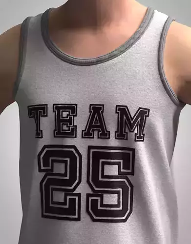 Basic Basketball  t-shirts MD CLO 3D zprj obj fbx 3D model