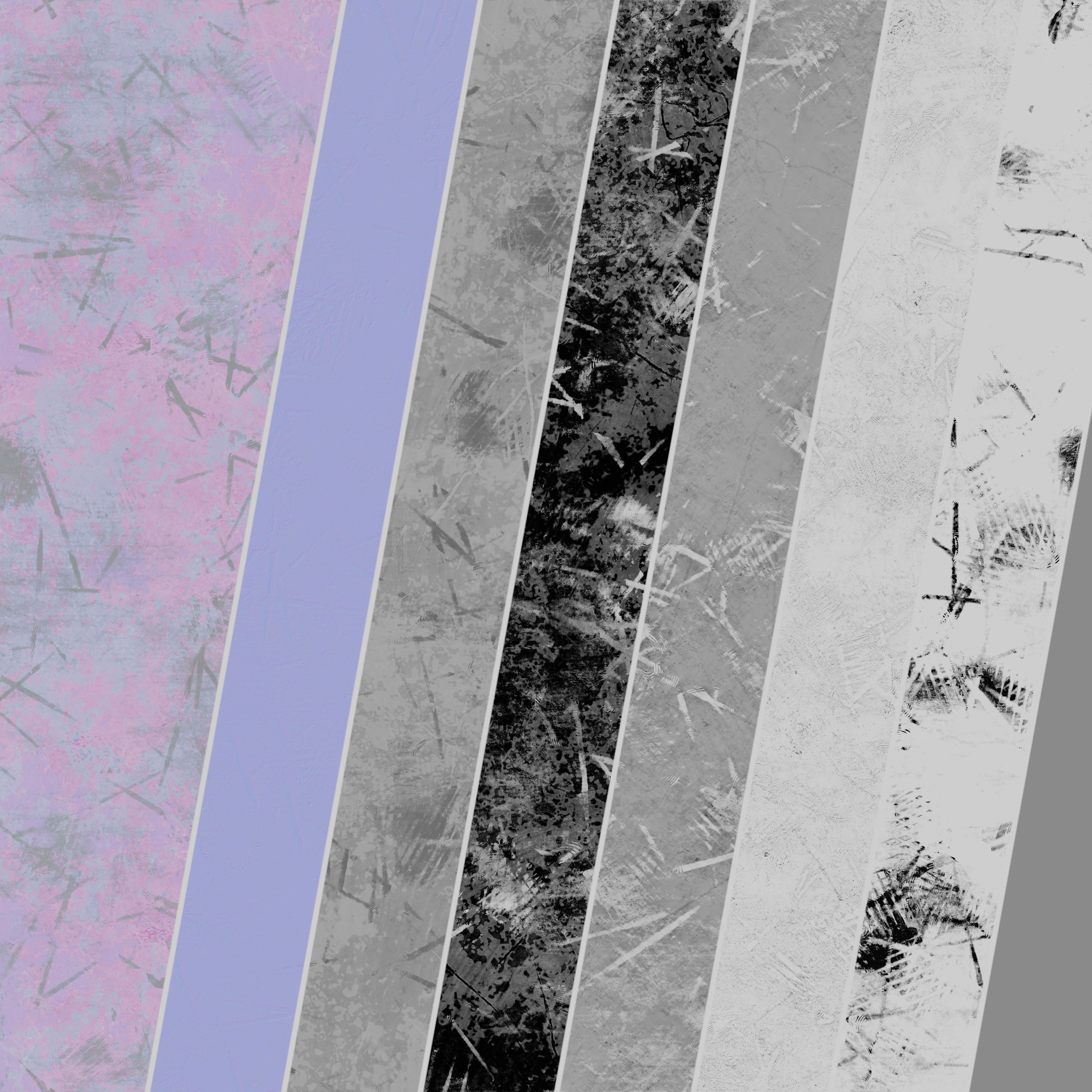 Patina Materials 09-10 - PBR - Seamless - 4k - SBSAR Low-poly 3D model_5