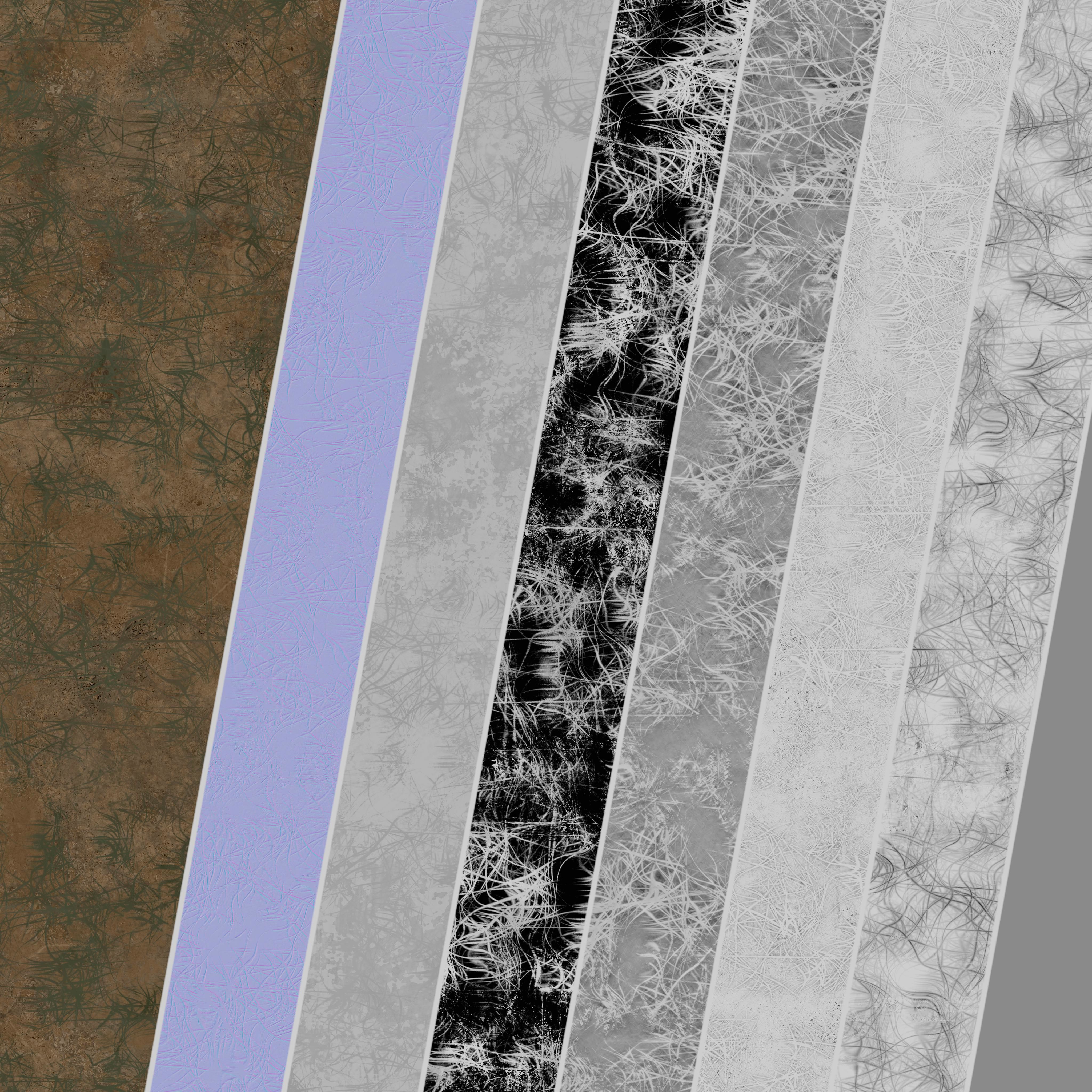 Patina Materials 09-10 - PBR - Seamless - 4k - SBSAR Low-poly 3D model_3