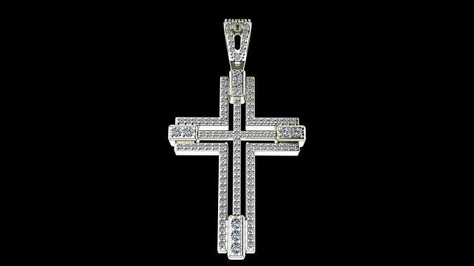 Cross 5 Pendant  3D Printable Jewelry Model 3D print model