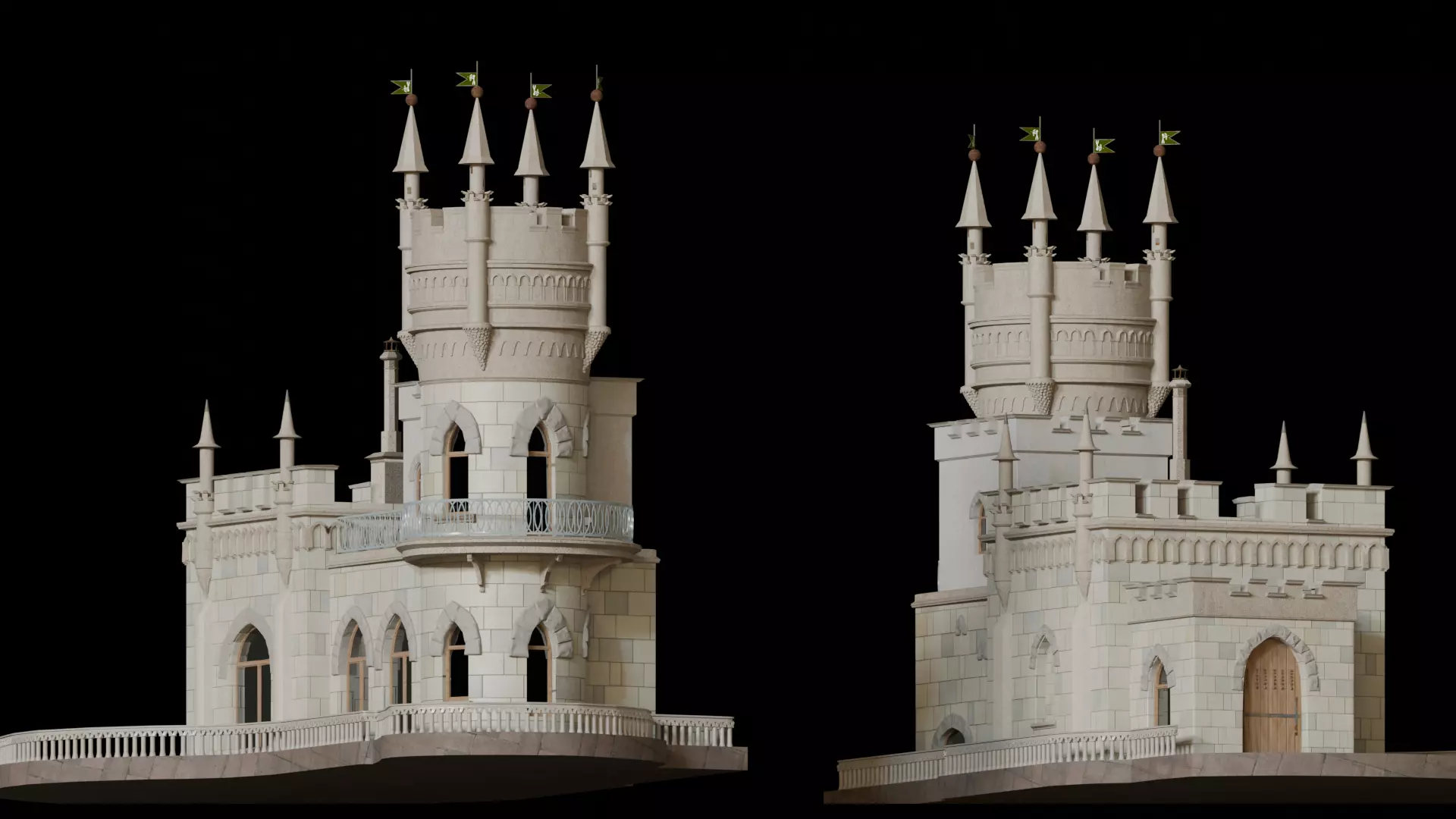 Swallow Nest Low-poly 3D model_0