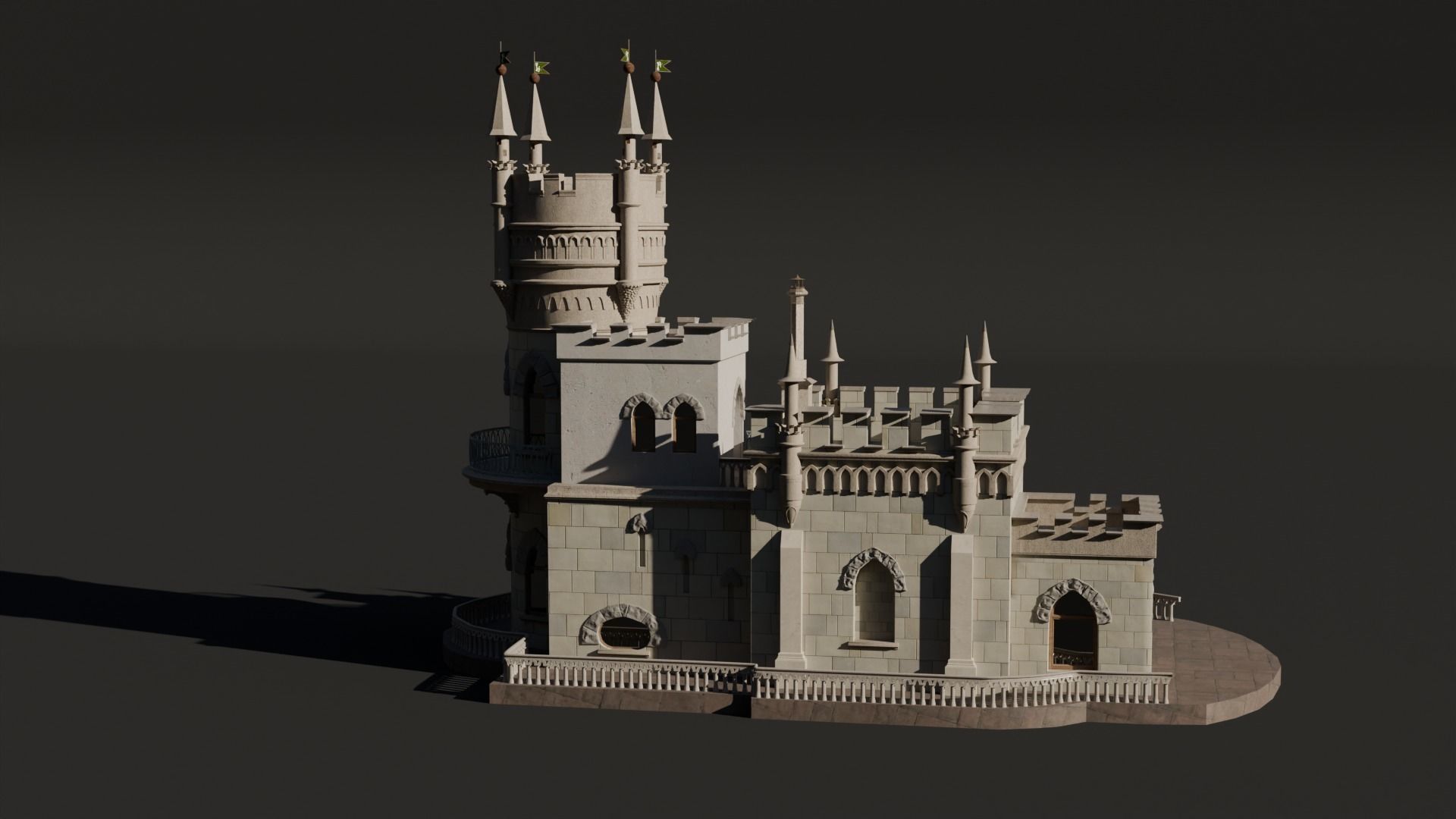 Swallow Nest Low-poly 3D model_1