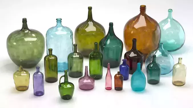 Collection of Vintage Glass Bottles