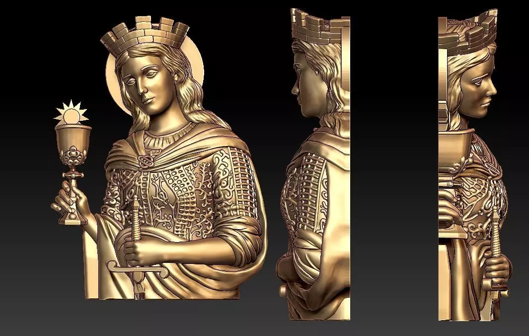 saint Barbara 3D print model