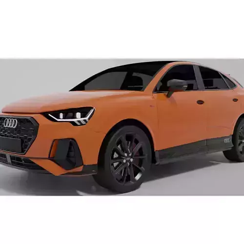 Modeled Audi Q3 urban vehicle