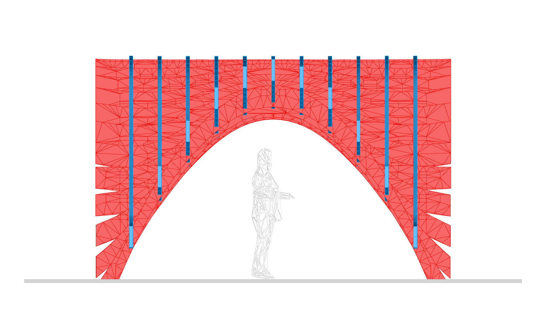 Wavy Pergola Waffle Structure 3D model_51