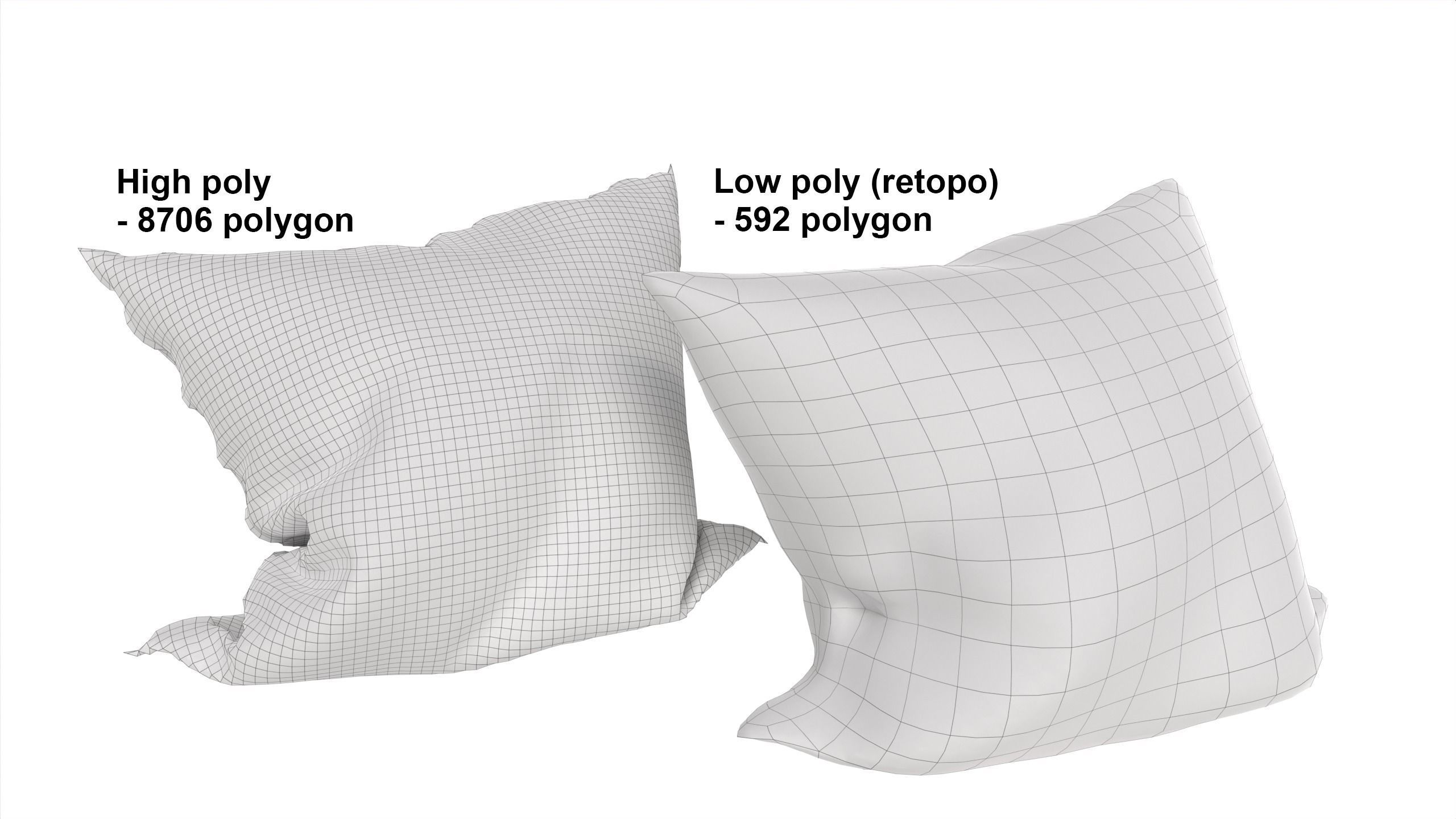 Lounge Chair Low-poly 3D model_9