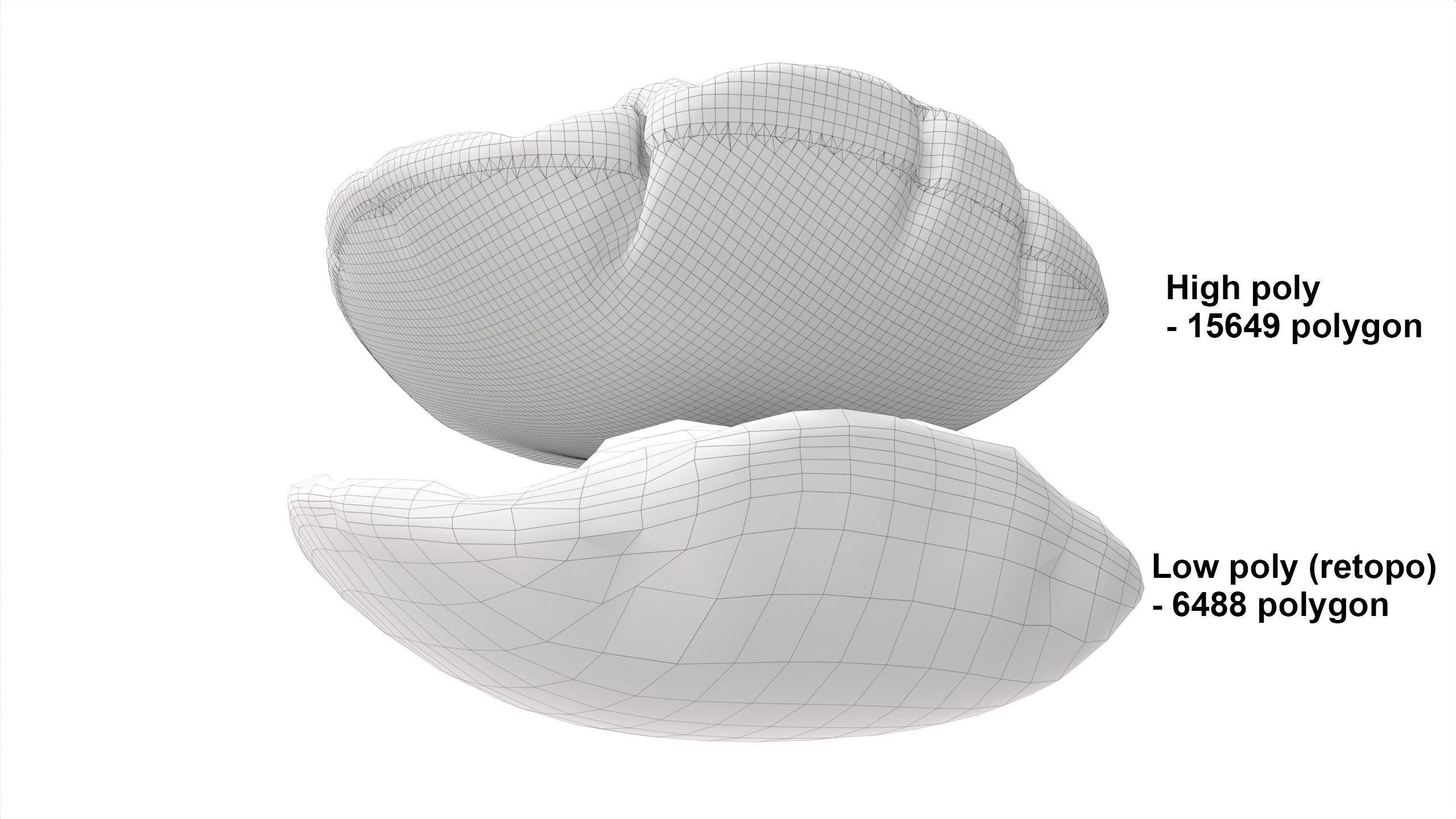 Lounge Chair Low-poly 3D model_11