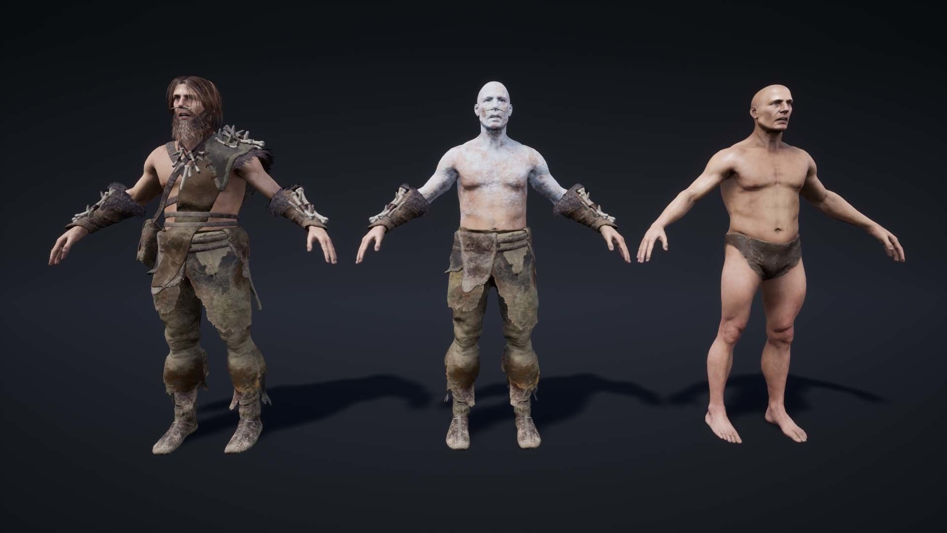 Primitive Characters Pack Low-poly 3D model_19