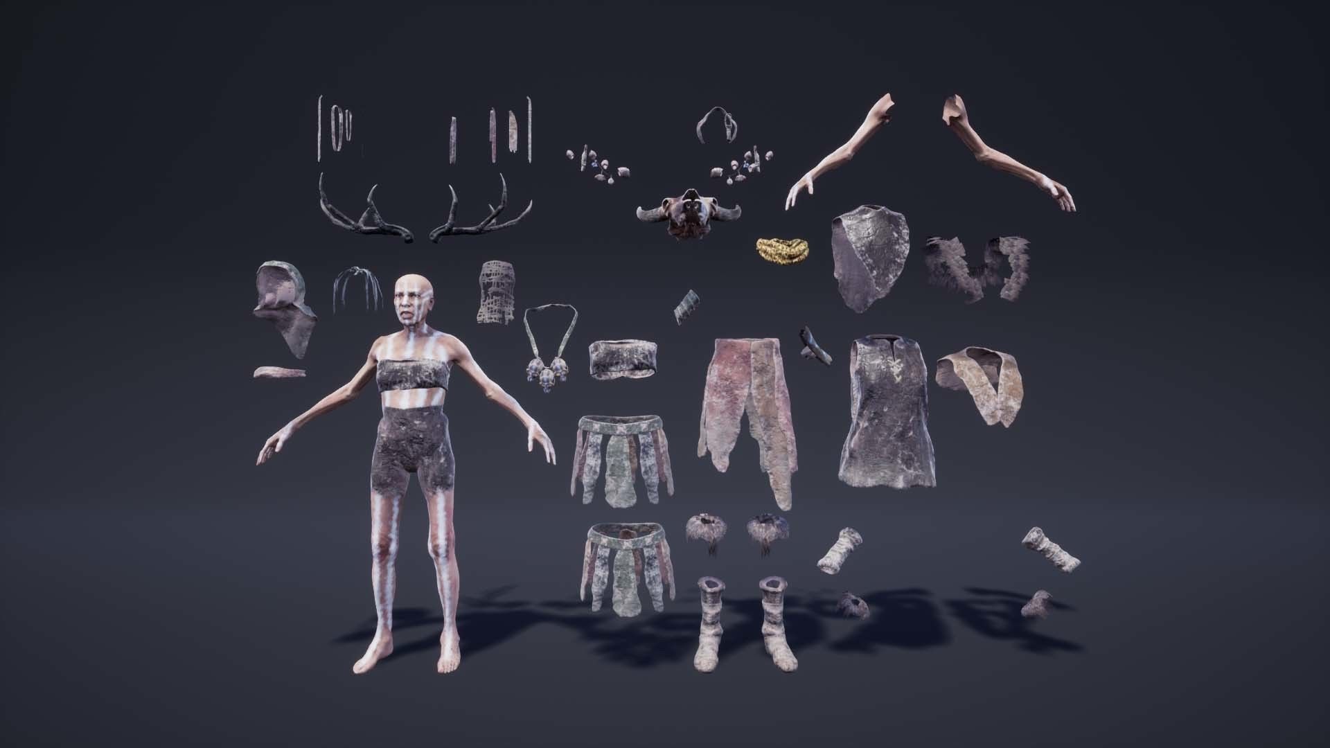 Primitive Characters Pack Low-poly 3D model_25