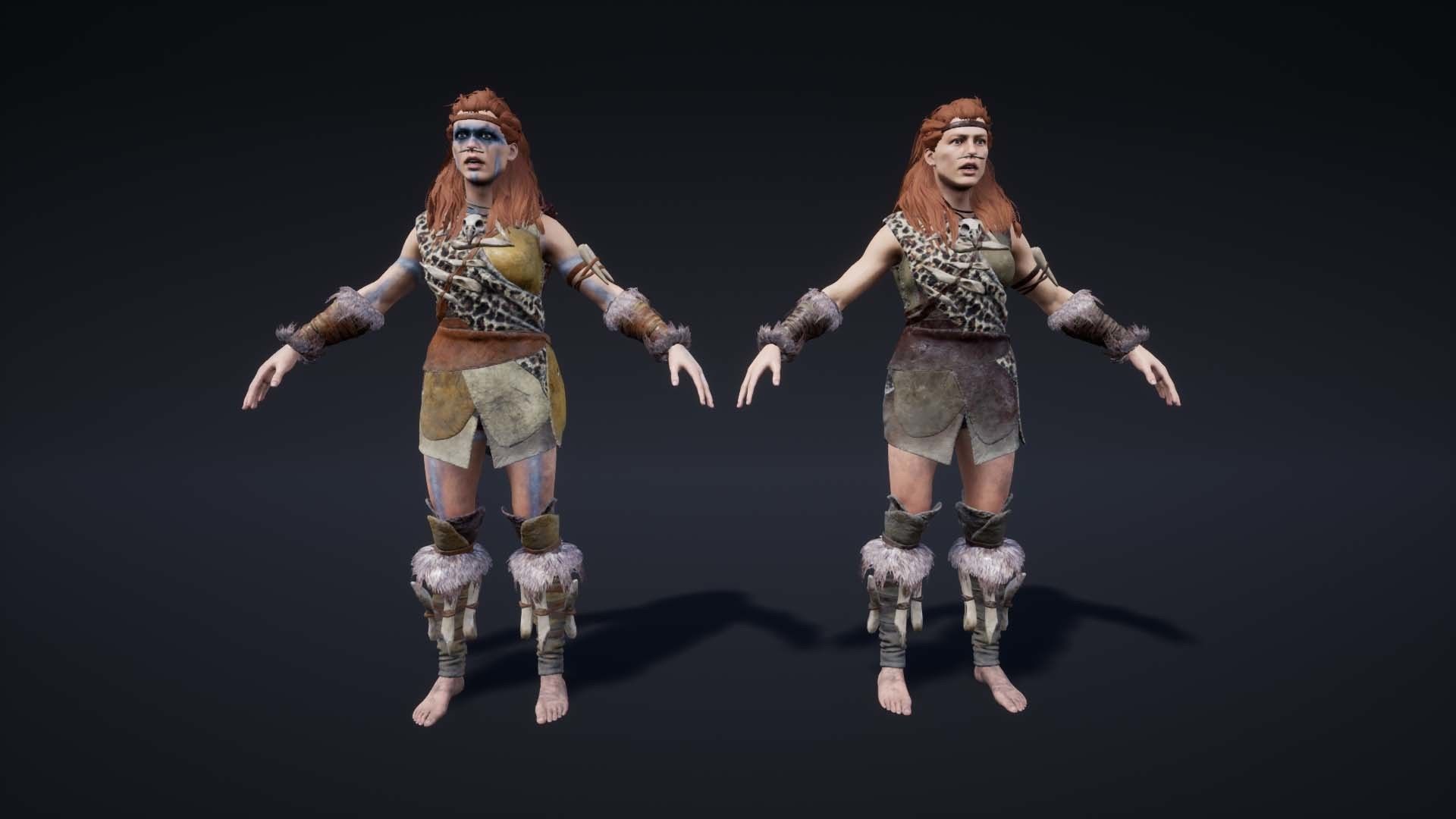Primitive Characters Pack Low-poly 3D model_26