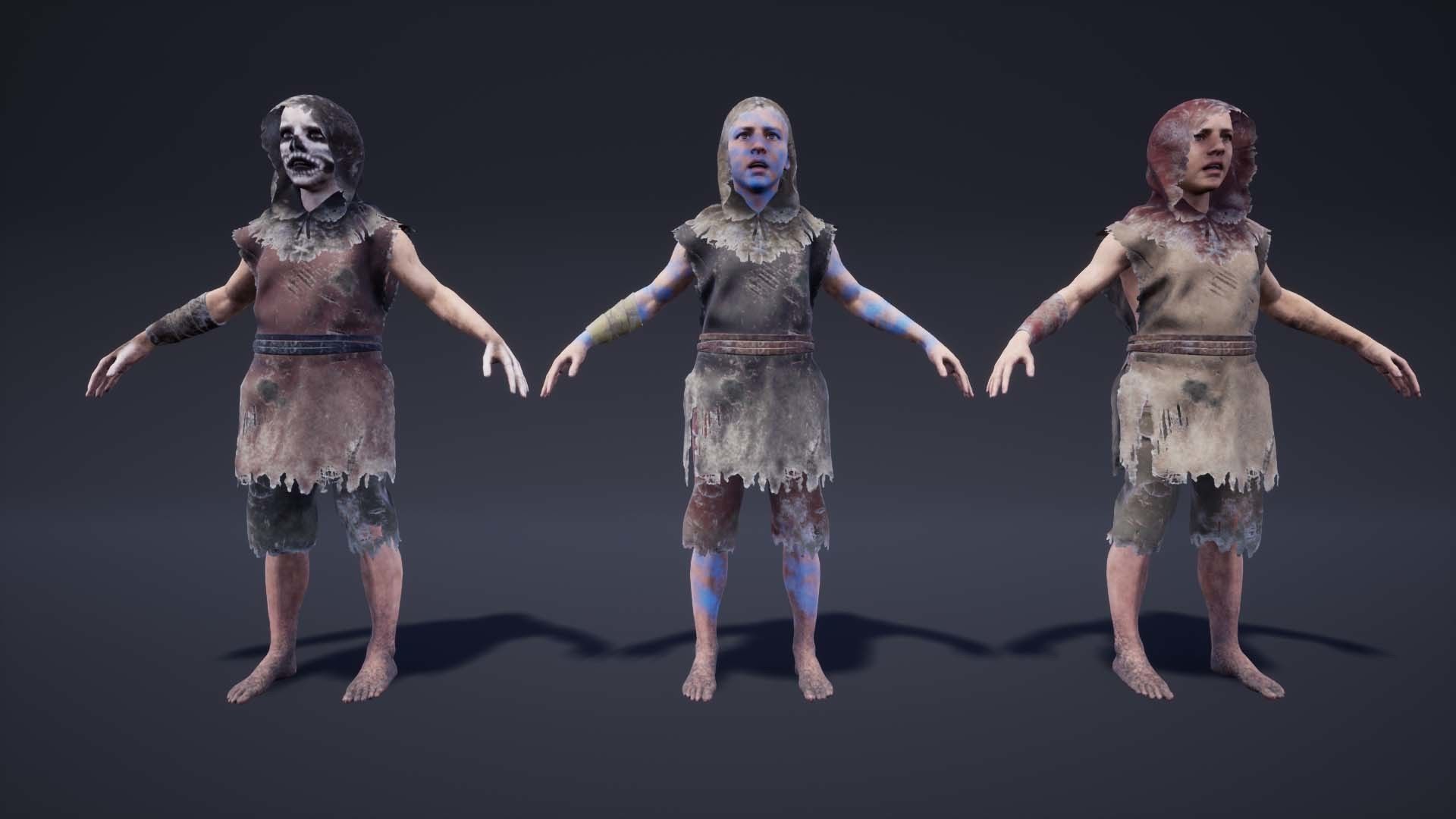 Primitive Characters Pack Low-poly 3D model_33