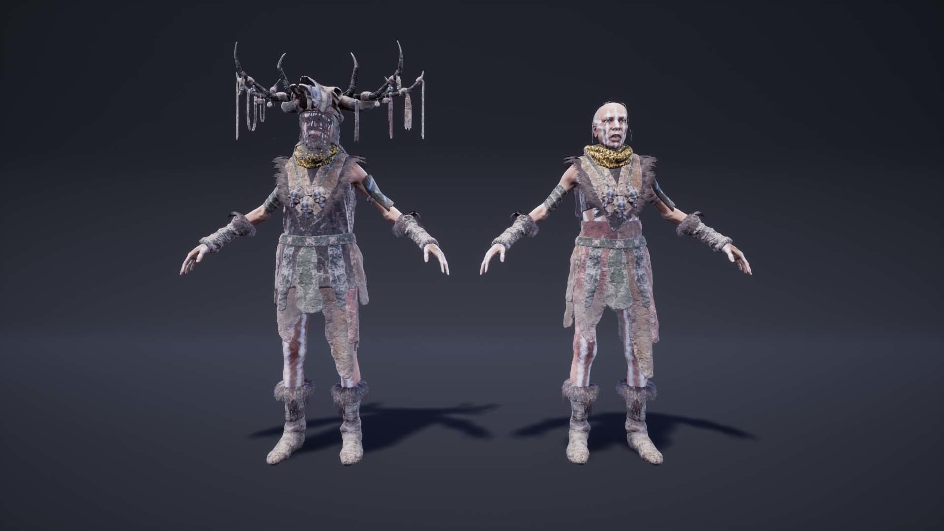 Primitive Characters Pack Low-poly 3D model_30