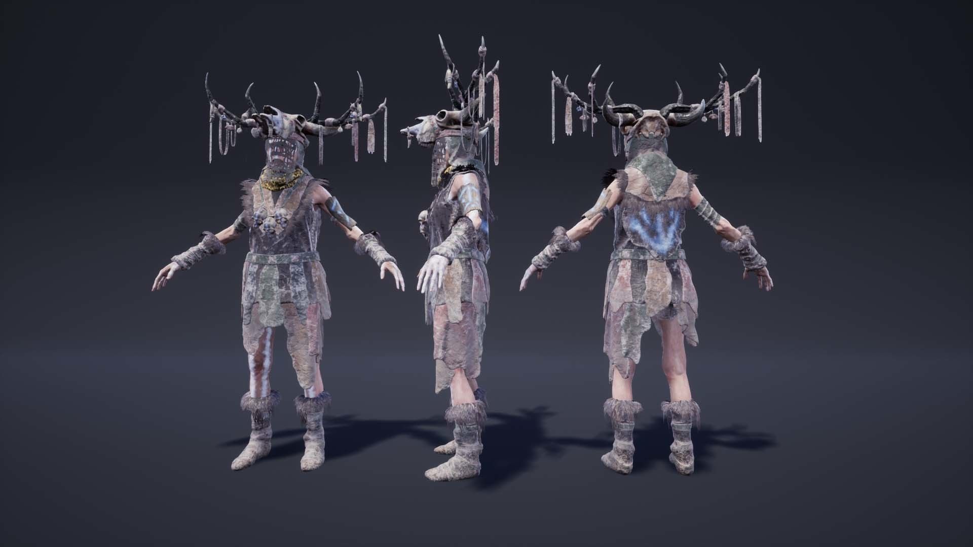 Primitive Characters Pack Low-poly 3D model_23