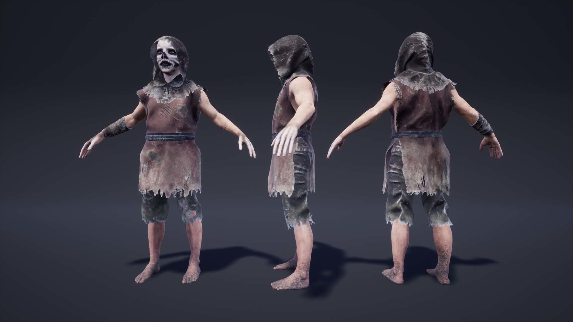 Primitive Characters Pack Low-poly 3D model_32