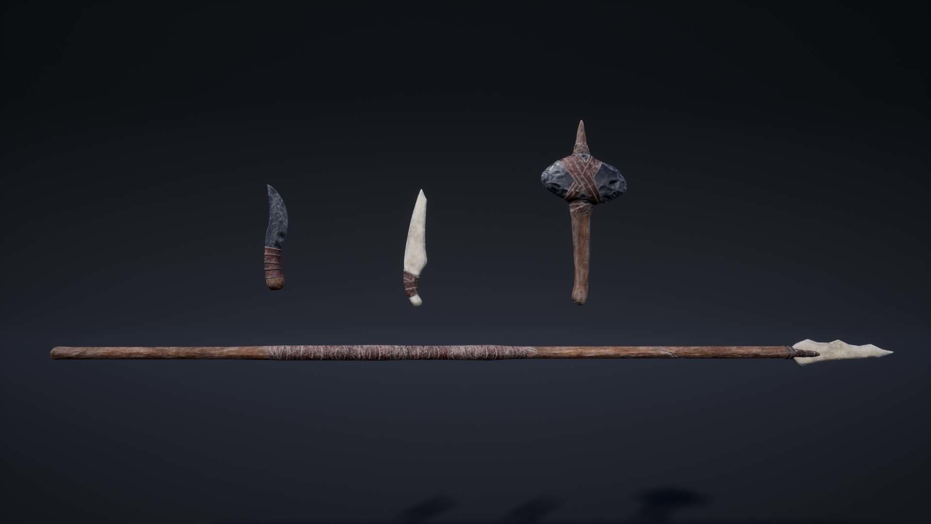Primitive Characters Pack Low-poly 3D model_20