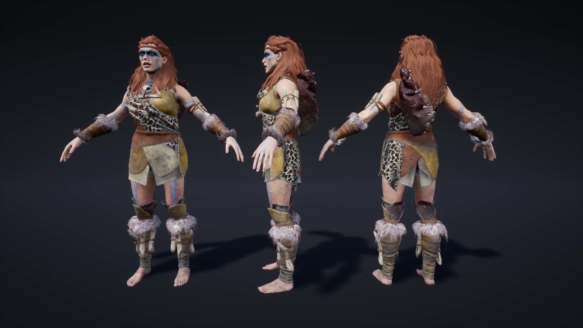 Primitive Characters Pack Low-poly 3D model_22